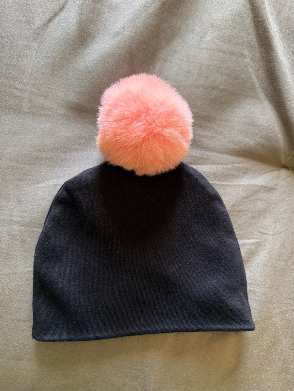 MINI HOP BABY ONE SIZE Black/Pink Pompom Cotton Hat